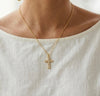 Rhinestone Cross Pendant Necklace