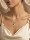 Triple Heart Dangle Pendant Necklace