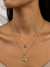 Layered Clover and Evil Eye Pendant Necklace – Double Chain Lucky Charm