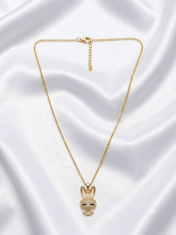 Sparkling Bunny Pendant Neckl