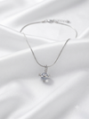 Celestial Planet Crystal Pendant Necklace in Sterling Silver