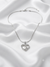 Elegant Double Heart Crystal Pendant Necklace in Sterling Silver